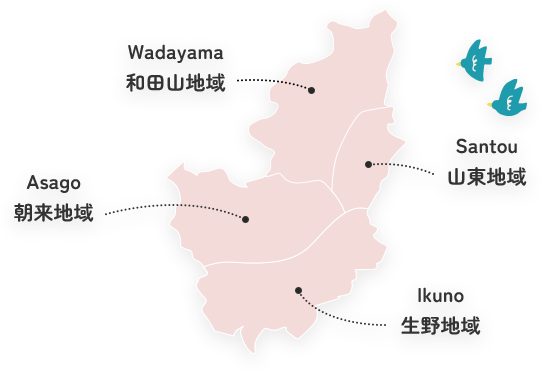 朝来市の地図