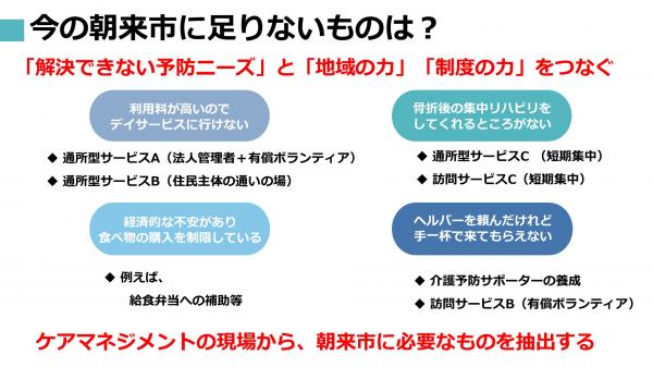 今の朝来市にたりないものは？