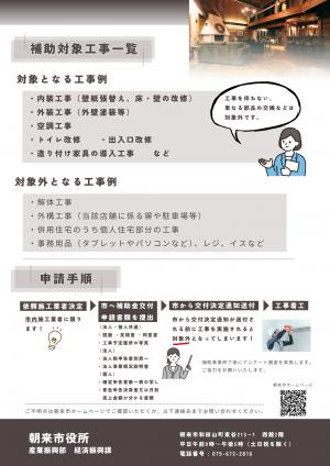 店舗リニューアル工事補助金（裏面）