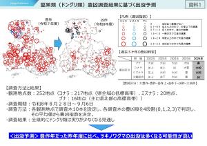 堅果類豊凶調査結果に基づく出没予測