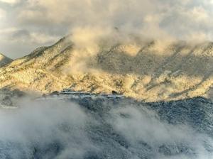 雪化粧竹田城跡